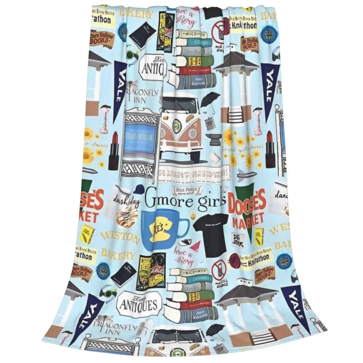 

Дівчата Гілмор Я п ю каву як Гілмор Дівчина Покривала Телевізор Пухнасті Пледи Авіаперельоти Подорожі Декорація М який Теплий Покривало 30x40in