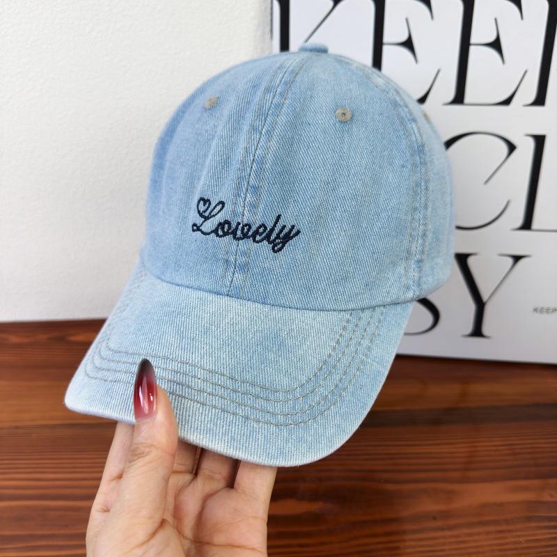 New Baseball Cap Hats Women With Letter Embroidery Soft-Top Cap Fashion Versatile Trendy Dad Hat Casual Retro