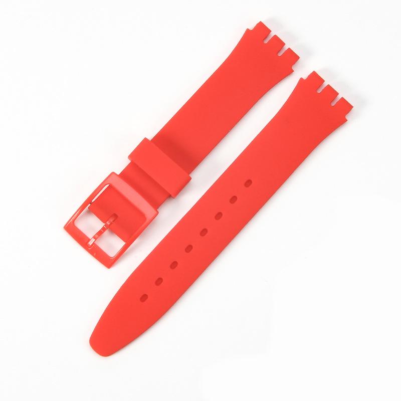 Силиконовый ремешок для часов Swatch: Аксессуар для ремешка 16мм, 17мм, 19мм, 20мм 19mm