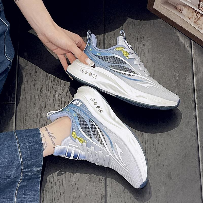 Autumn gradual change of color mesh sports shoes women's shoes breathable, light, wear-resistant shock absorption senior high school entrance exami