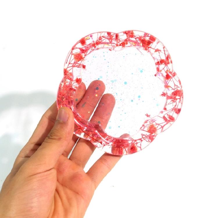 DIY Jewelry Tray Mould Cute Cloud Heart Flower Shape Plate Resin Casting Mould