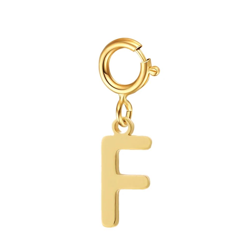 spring buckle Letter Charms Pendant initial charms pendant for Women Necklace earring Zircon keychain DIY accessories Wholesale