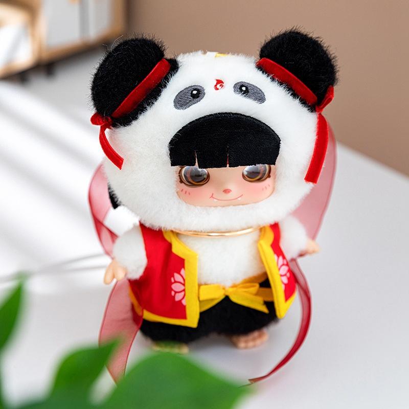Plush Toy Glue Doll Nezha Standing Posture Doll Keychain National Trend Doll Figure Doll Pendant Car