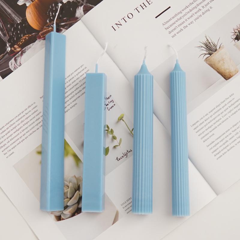 DIY Vertical Stripe Candle Mold - Triangle, Rectangle, Long Stick Shape