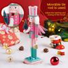 38CM Nutcracker Sparkling Christmas Tree-themed Puppets Handcrafted Decoration Christmas New Year Holiday Decoration Gift