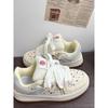 Cranberry Color Matching Platform Bread Shoes Women's Cute Versatile Casual Board Shoes New Little White Shoes