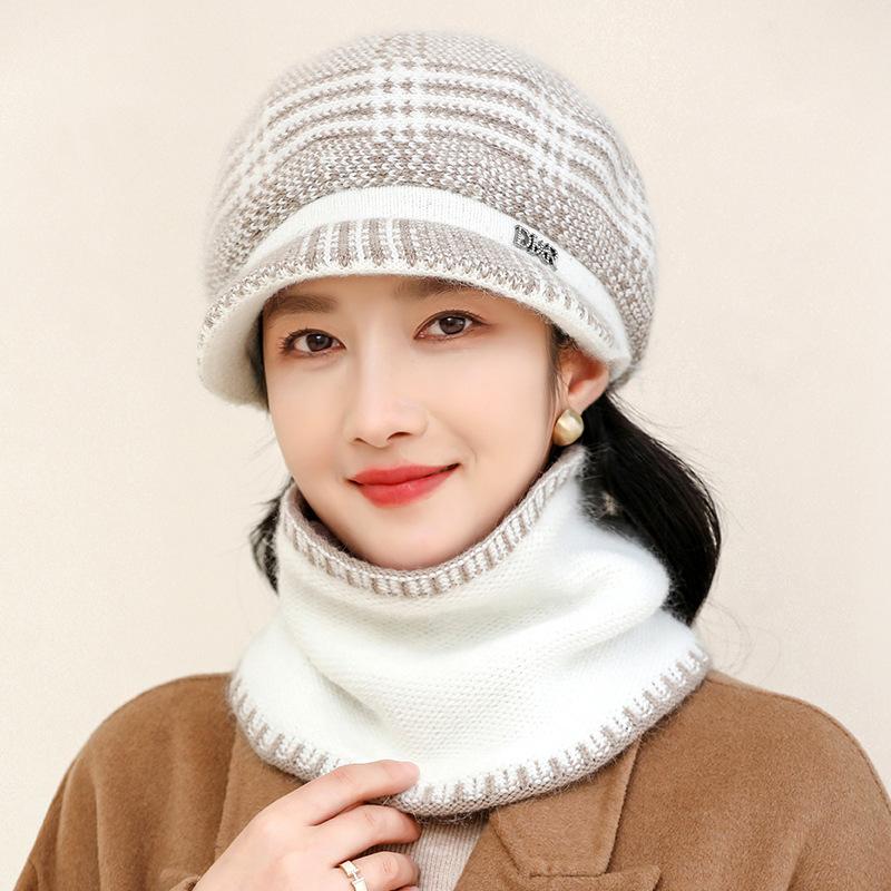 Octagonal Hat Warm and Cold Ear Protection Knitted Hat Women's Winter Mother Hat Fashion