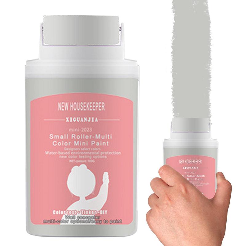 Portable Wall Patching Brush with 100g White Latex Paint Quick Dry Wall Repair Paste Roller Handheld Wall Graffiti Repair Tool