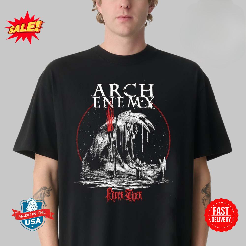Arch Enemy Плакат Бумажный Тигр Классическая Футболка 4XL