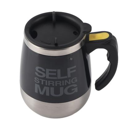 Tazza Automescolante Elettrica Portatile in Acciaio Inossidabile Tazza da Caffè con Agitazione Magnetica Nera