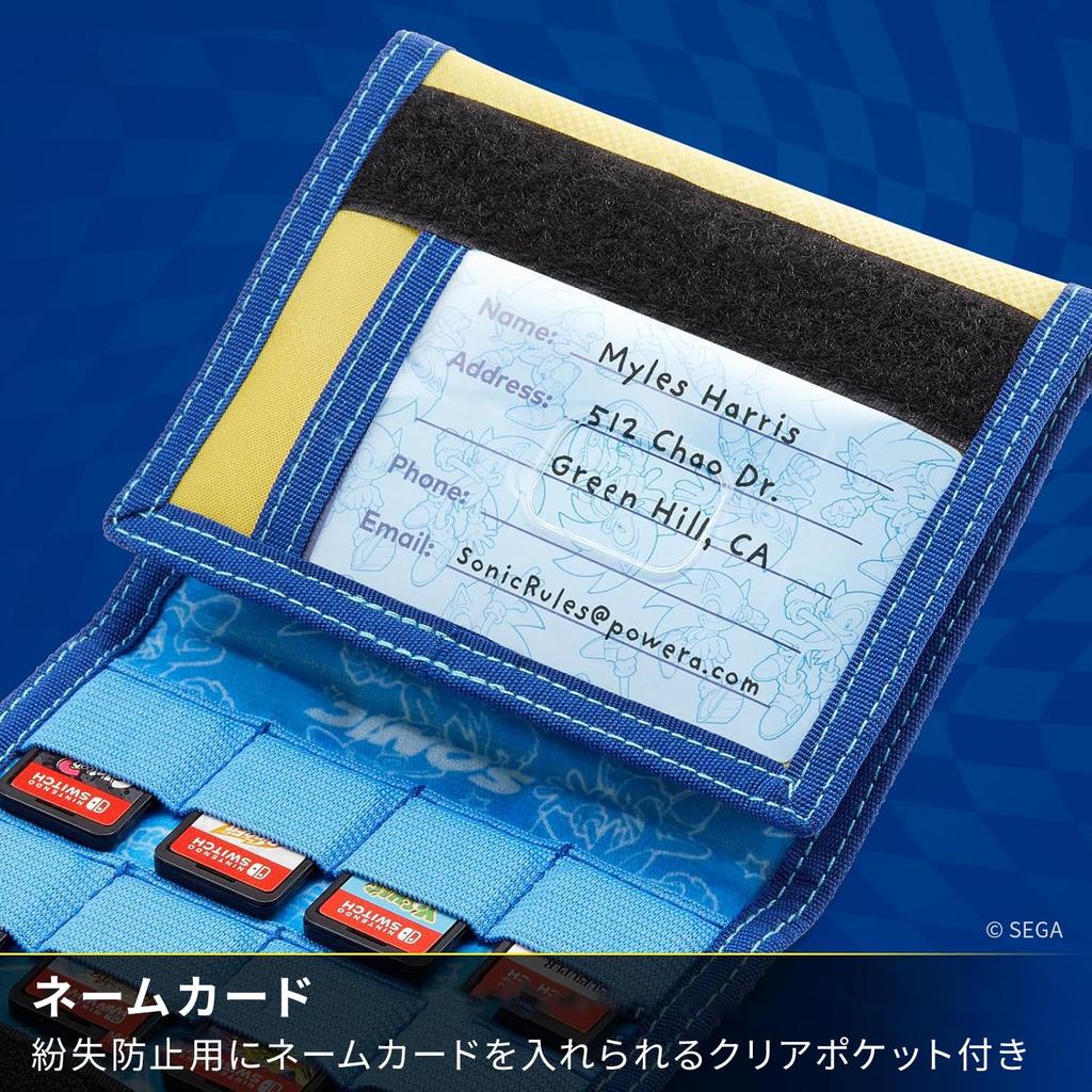 Offiziell lizenzierter PowerA-Spielkartenhalter für Nintendo Switch Sonic Kick, bietet Platz für 24 Karten [Nintendo-Produkt] – NSCS0150JP-01
