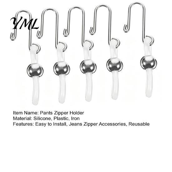Reusable Zipper Helper 5/10Pcs Jeans Holder Upper, Keep Up on Pants, Stopper Button Hook Keeper Clip for Pants and Skirt,