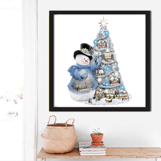 

1 комплект горный хрусталь живопись творческий DIY Рождественский снеговик горный хрусталь картина комплект для детей и взрослых