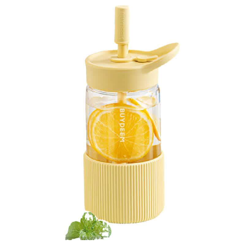 Beiding Portable Straw Glass Mug