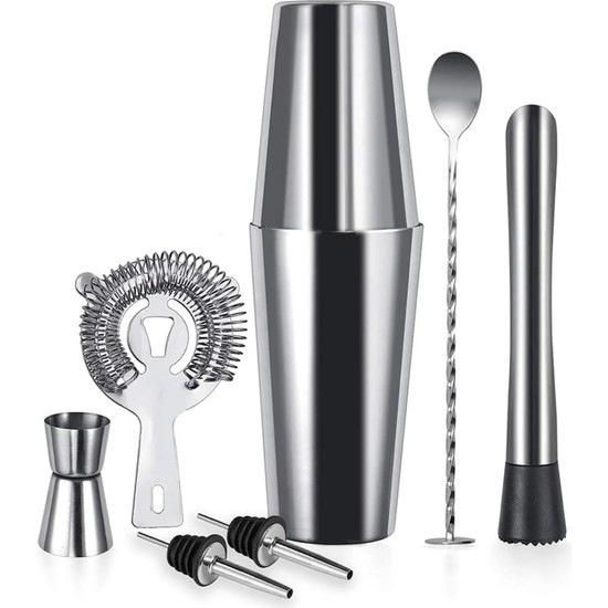 

Направленный коктейльный шейкер Шейкер Набор бармена Компоненты Бармен Профессиональный Набор для вина Инструменты серебряный