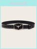New Trendy Punk Style Wide Waist Belt Fashionable Rivet Adorned Female Jeans Belt