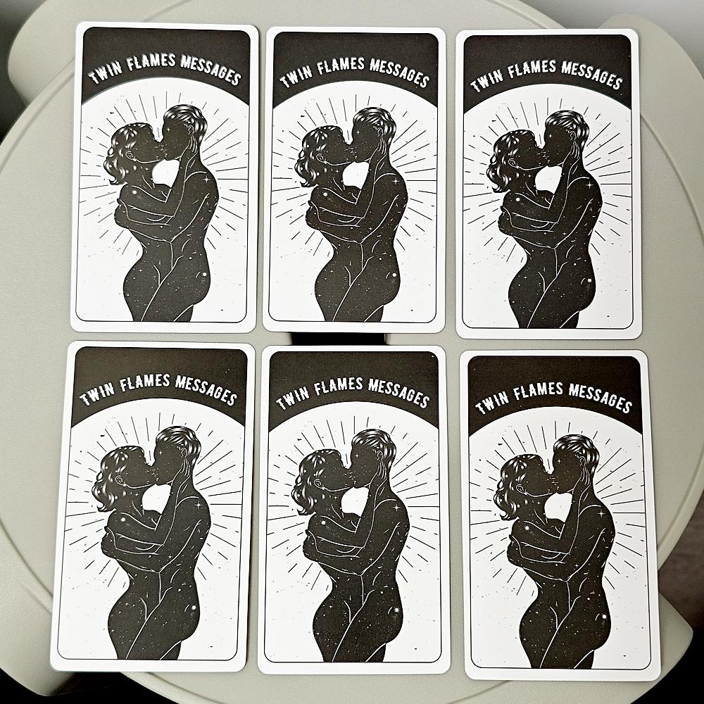 10.3*6cm Twin Flame Messages Oracle Cards Soulmate Deck for Psychic Love & Relationship Readings 54 Pcs Cards