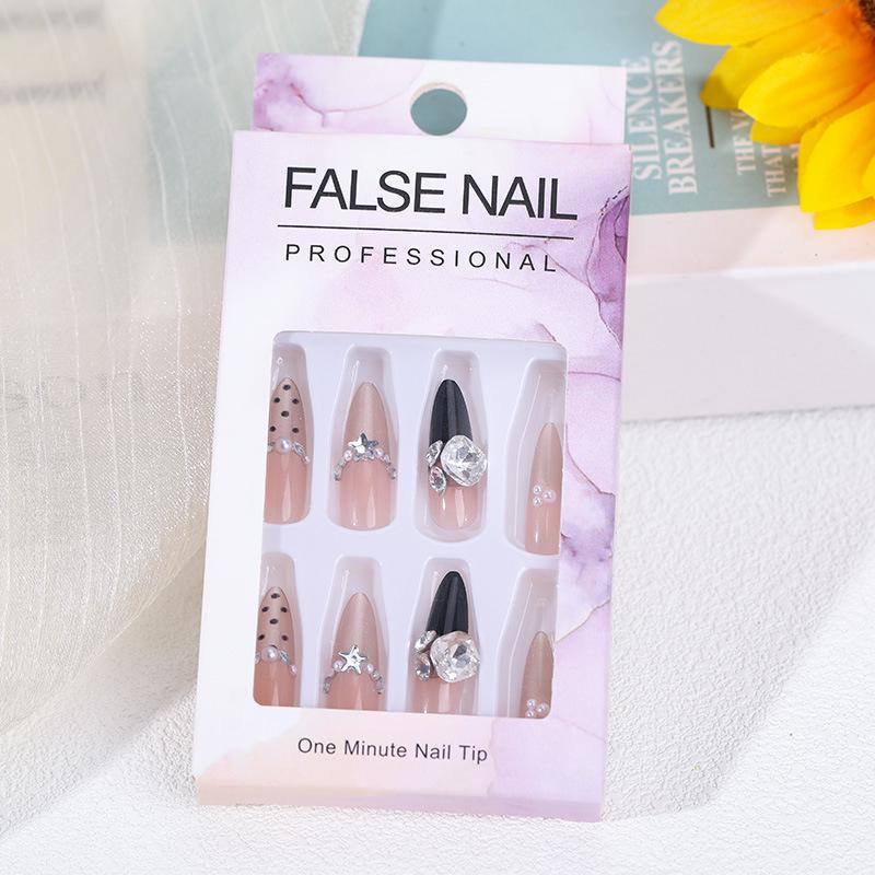 Rhinestone Luxury Oval Nail Tips 2026: Long, Sexy, Handmade, Detachable