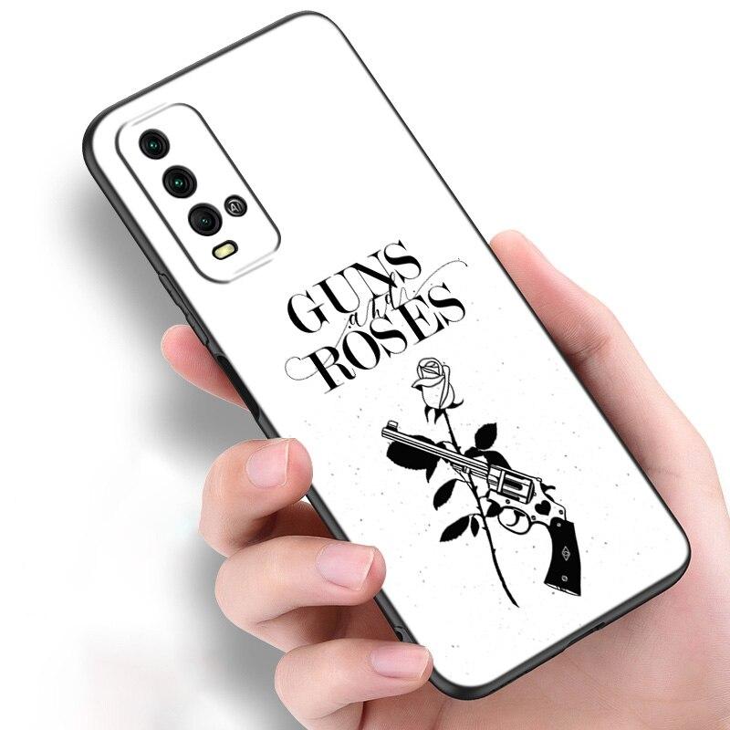 Guns N Roses Skull Silicone Phone Case For Xiaomi Redmi Note 11 10 9 8 Pro 11T 10T 10S 9S 8T 9 9A 9C 9T Black Soft Cover Coque