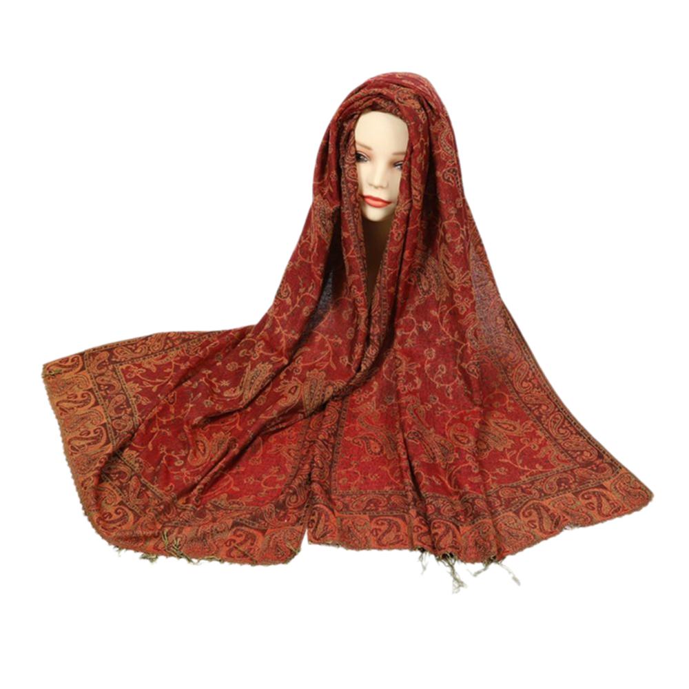 Ethnic Style Sunscreen Shawl Sun Protection Cashmere Scarf Soft Paisley Shawl  Travel
