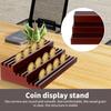 3-stufiger Münz-Display-Ständer Holz-Sammlermünzen-Ständer Schreibtisch-Aufbewahrungsständer für Abzeichen Medaille Auto-Emblem Organisieren Heimdekoration