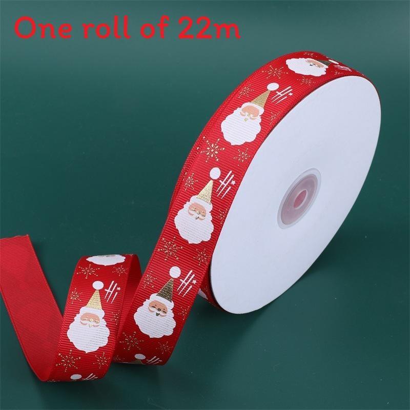 

With Ribbon Christmas Santa Claus Print Design For Festival Gift Decoration красный