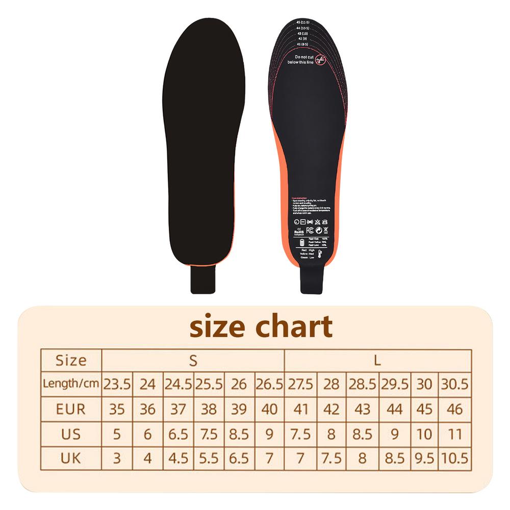 Winter USB Heated Insoles with 3000Mah Battery  Wireless Temperature Adjustment Electric Foot Thermal Pad  For Men Women