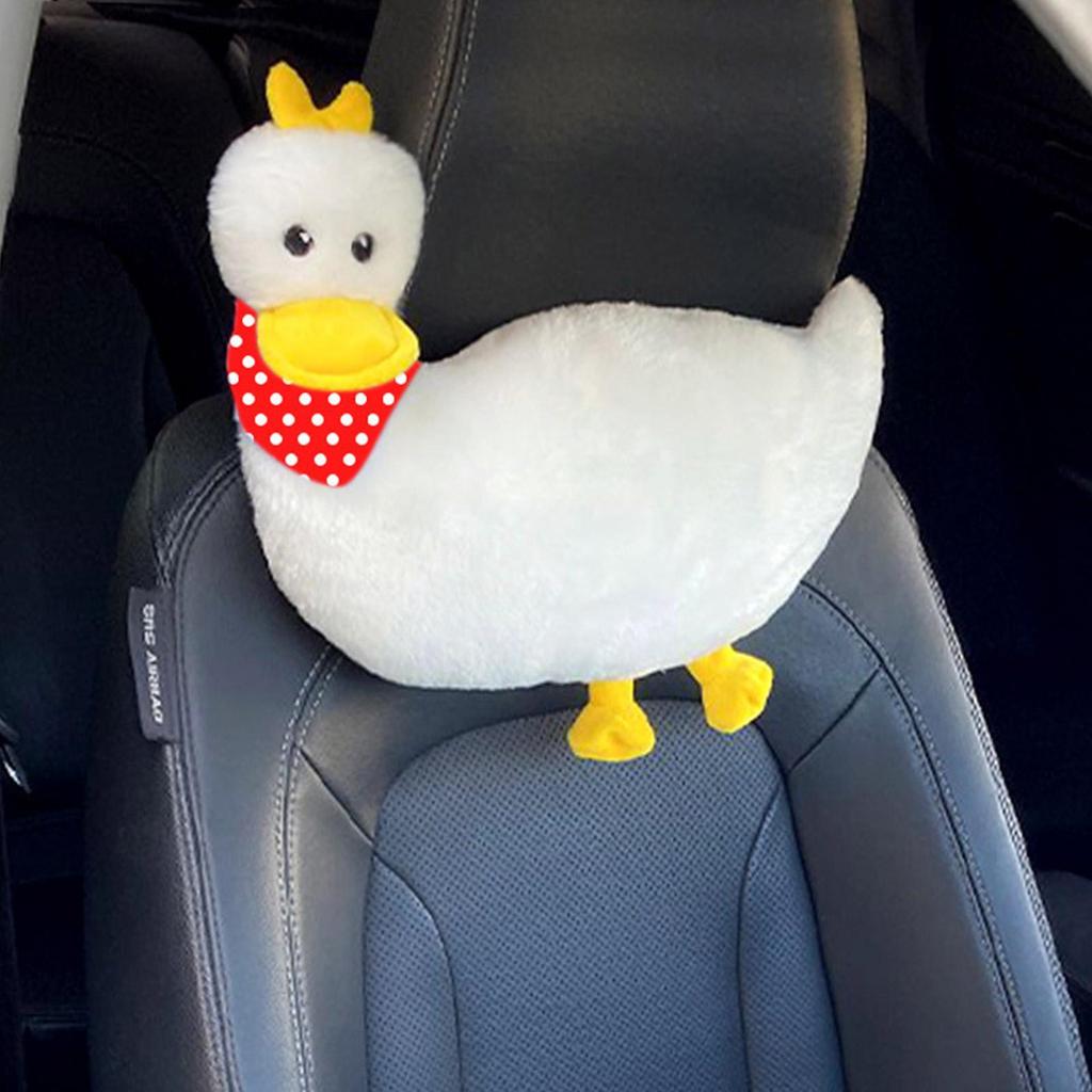 Almohada de Felpa con Forma de Corazón para Reposacabezas de Coche Almohada de Amor para el Cuello Almohada para Respaldo de Asiento Cojín de Coche Accesorios de Soporte Decoración Lumbar