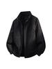 Men's American Cotton Puffer Jacket - Flight Stand Collar, Thick, Warm, Pure Color, Trendy Autumn/Winter Outerwear