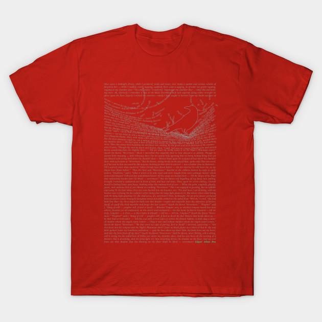 Unisex Fashion TShirt The Raven Nevermore Poem Edgar Allan Poe Print TShirt Plus Size S-5XL T-Shirt 100%Cotton Tops O Neck Short Sleeve Tees