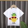 New Style Childrens Cartoon Fruit Print Roundneck Shortsleeved Tshirt Girl Clothes Boys Clothes Kids Clothes Modal Fabric