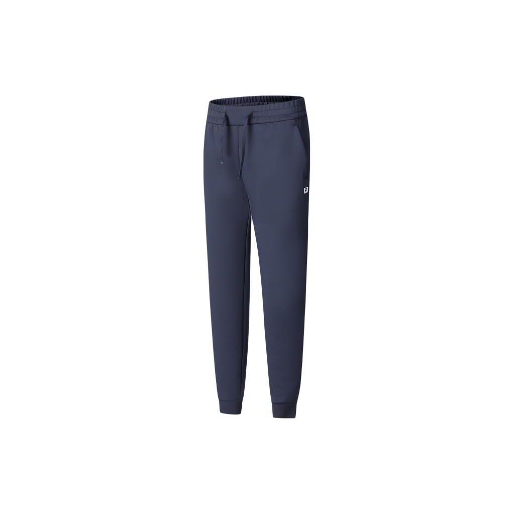 FILA Fitness Series Solid Color Mid-Rise Drawstring Cuffed Knit Joggers Women Joggers Deep-Blue A11W411604F-NV XXL