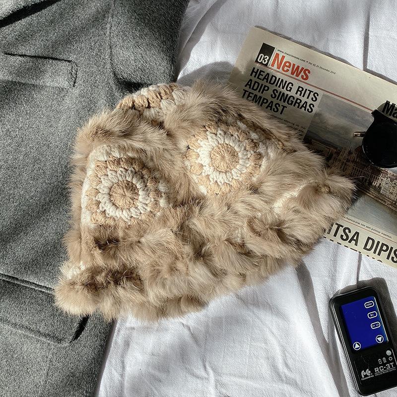 Big Head Squid Wool Hat for Women In Autumn and Winter Loose Warm Piles of Cold Hats Big Face Showing Face Small Knitted Ear Protection Hat