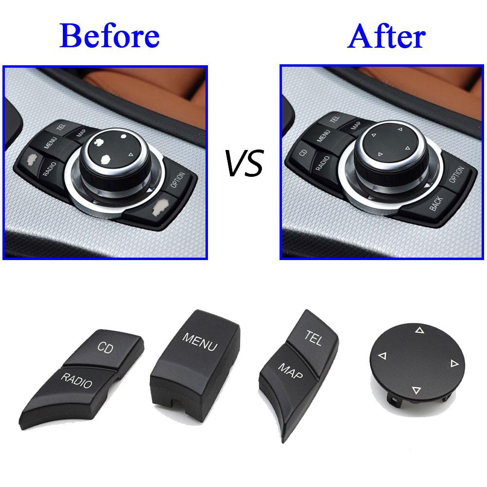 Interior mașină CIC Consolă Centrală Meniu Multimedia Buton Capac Comutator pentru BMW Seria E 1 3 5 X1 X5 X6 E87 E90 E91 E92 E60 E84