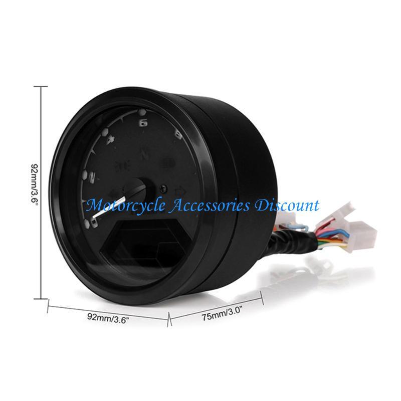 H7JD 12V Motorrad Tacho Drehzahlmesser Kraftstoffanzeige Armaturenbrett Anzeigen Zifferblatt Kilometerzähler LCD Digital