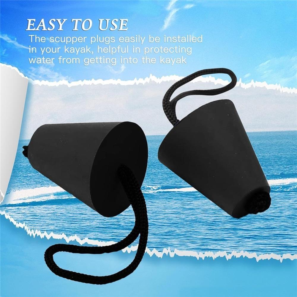 8 Pcs Kayak Scupper Plugs Kit, Silicone Universal Kayak Scupper Plug Drain Holes Stopper Bung With Lanyard, Kayak Accessories