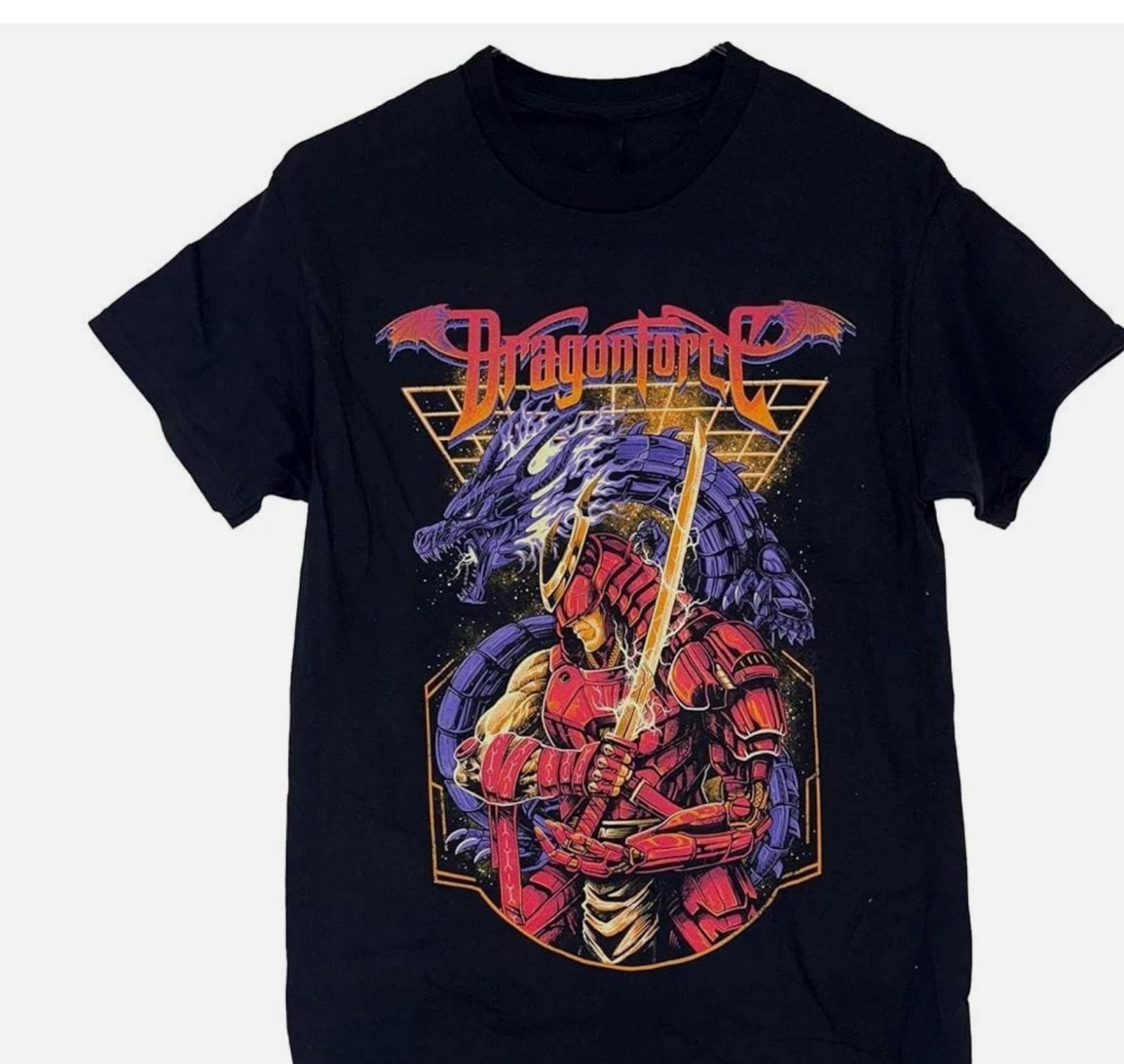 Dragonforce Samurai Dragon T-Shirt Black Color All Size Cotton Adults S