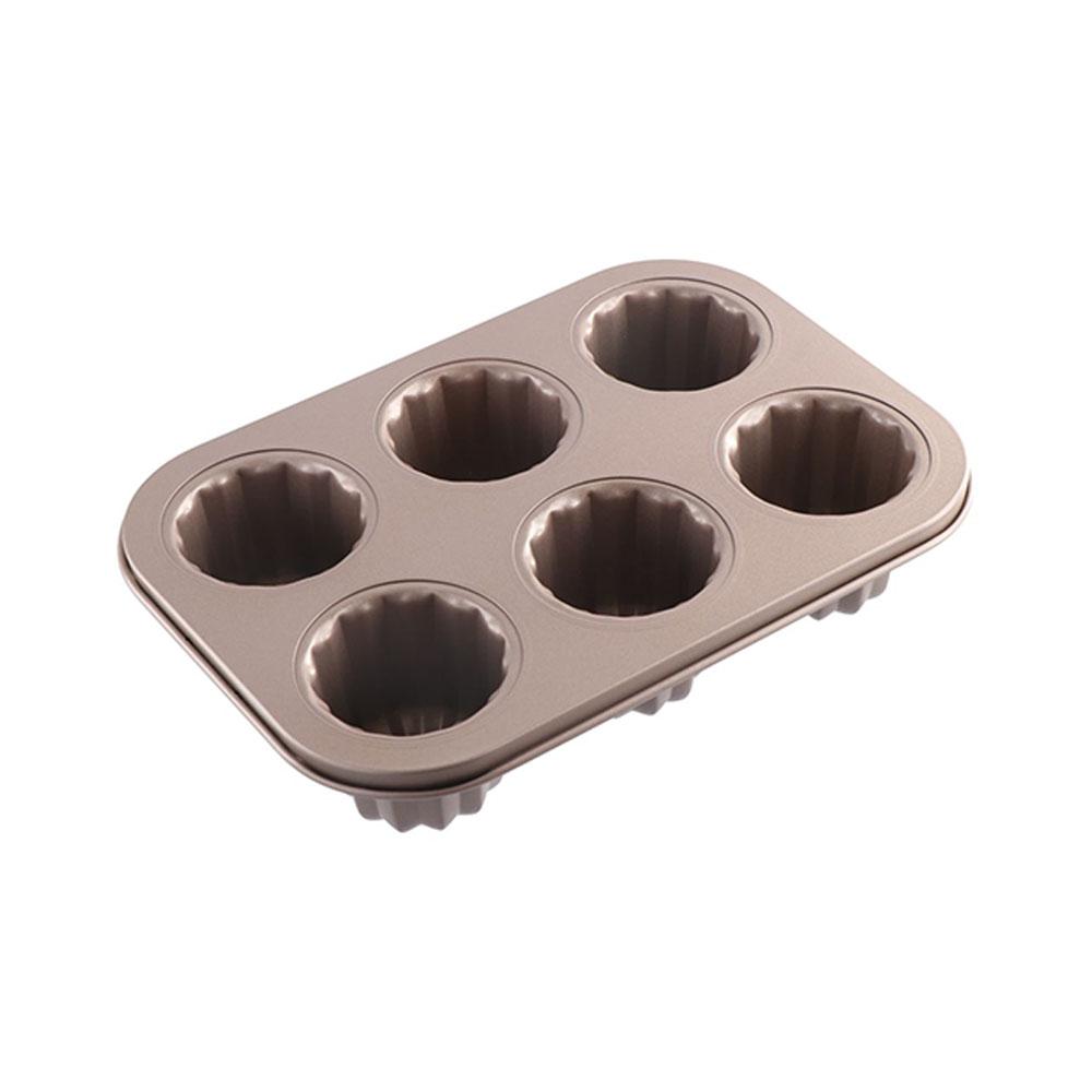 Pastry Bakeware Non-Stick Carbon Steel Cookware Cannele Mould Baking Tool Cake Pan Canele Mold