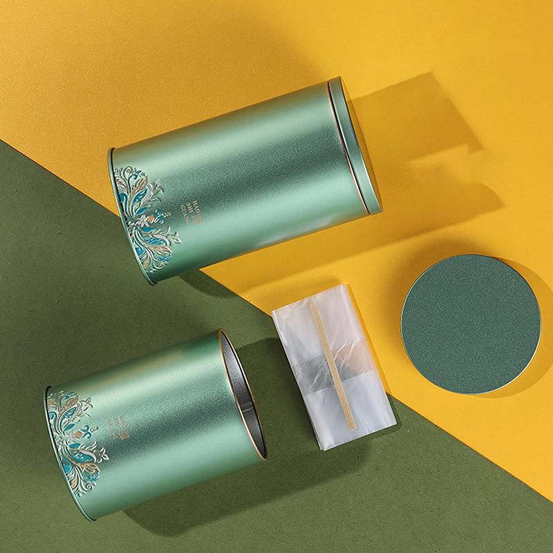 Tinplate Tea Caddy Sealed Storage Tank Portable Travel Tea Boxes Tea Tin Containers Coffee Canister Kitchen Spice Candy Jar