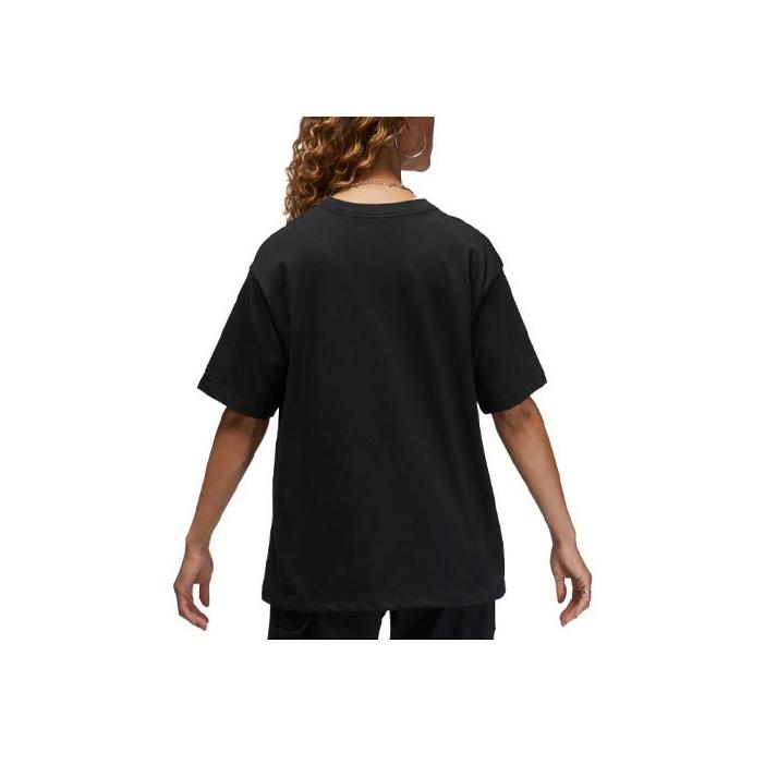 Nike Dri-FIT Solid Logo Loose Fit Sports Short Sleeve Drop Shoulder T-Shirt Women Tops Black FN4500-010