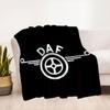DAF Logo Decal Sticker Car Window Bumper Laptop Vinyl WhiteBlanket Flannel Throw Blanket for Sofa, Bed, Travel, Camping, Office, Couch, Chai