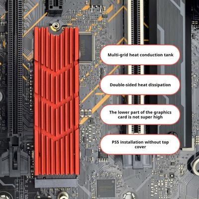 SSD 2280 NVMe Solid PS5 2280 Hızlı Soğutma için Soğutucu Blok M2 Durum Sürücü Sabit
