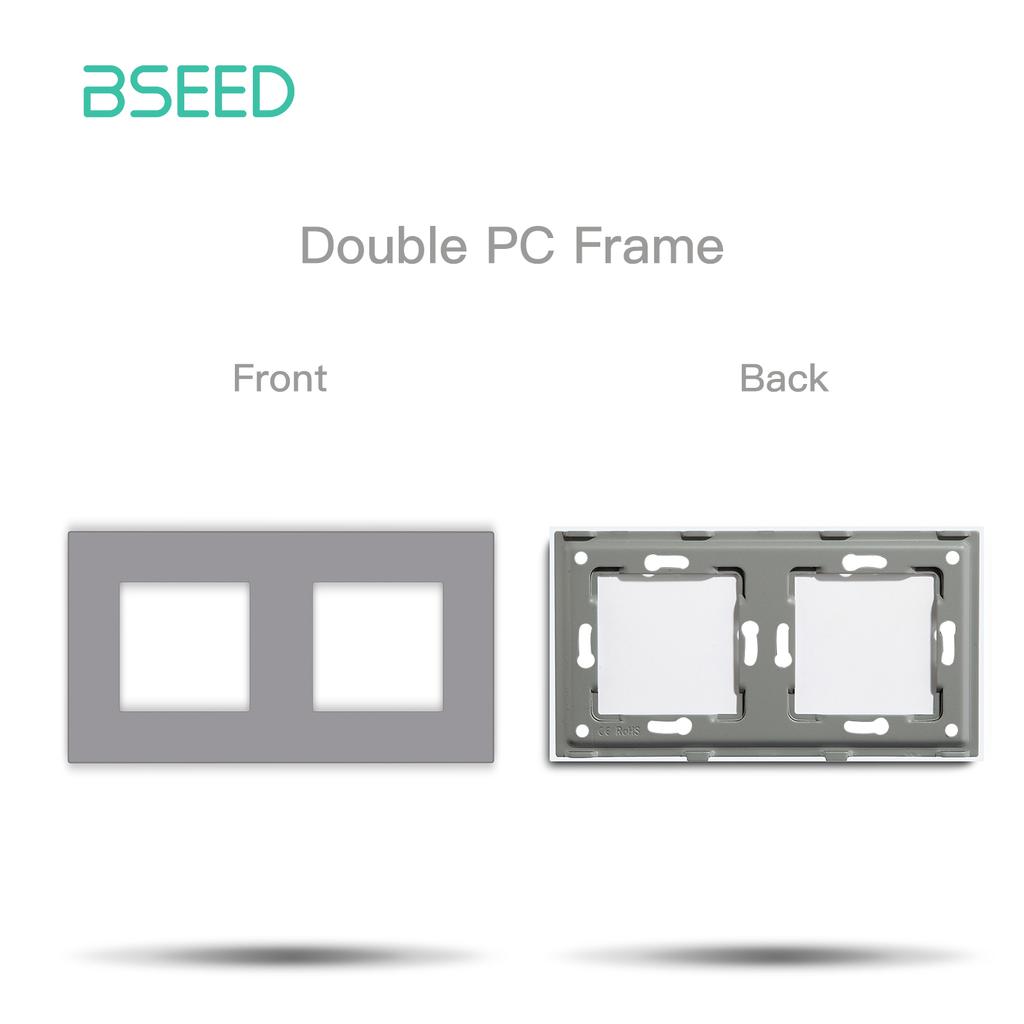 BSEED Plastic Socket Frames Matte Frame For Wall Sockets Single Double Tripl Four Frames DIY Parts Free Combination EU Standard