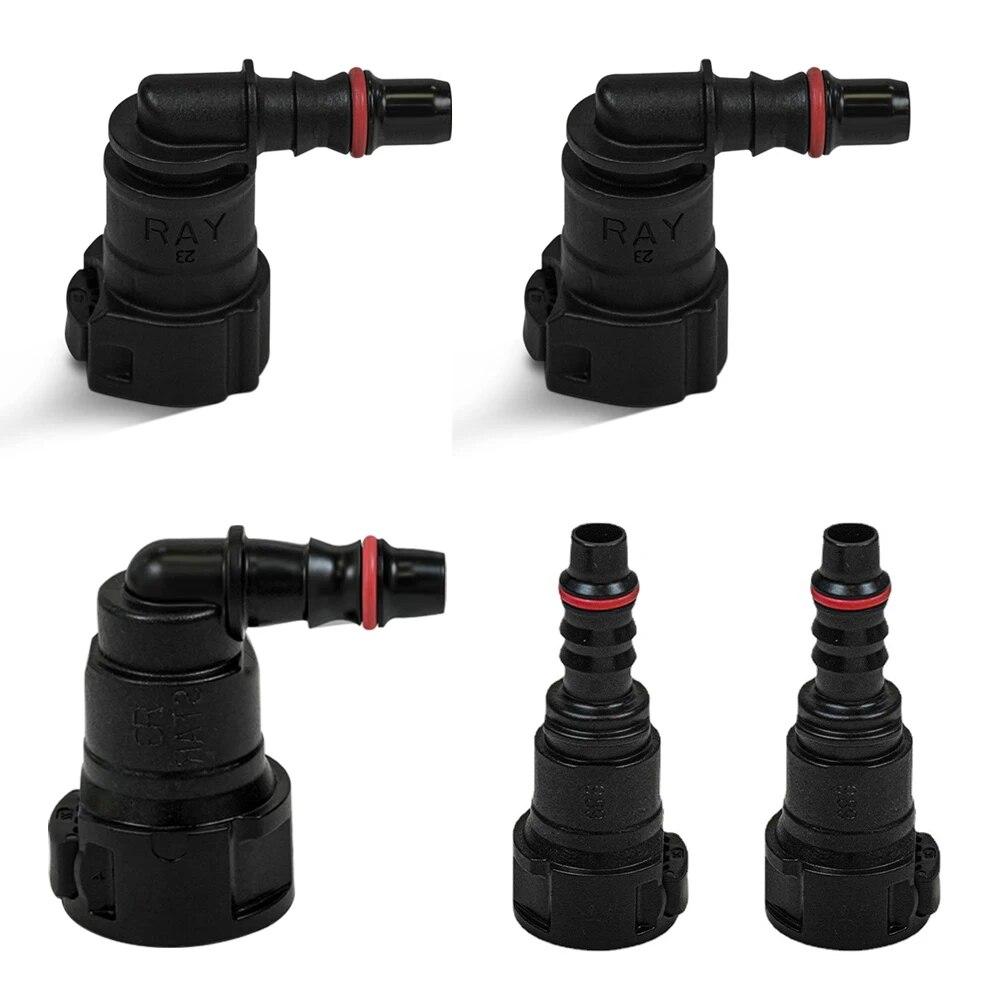 Car Fuel Line Coupler Hose Quick Connect ID8 7.89 9.89 Rubber Nylon Oil Line Pipe Adapter Disconnect Release Hose Connector