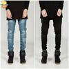 European and American Men's Ripped Badge Skinny Jeans
