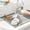 Zusammenklappbares Aufrollbares Abtropfgestell für die Küche