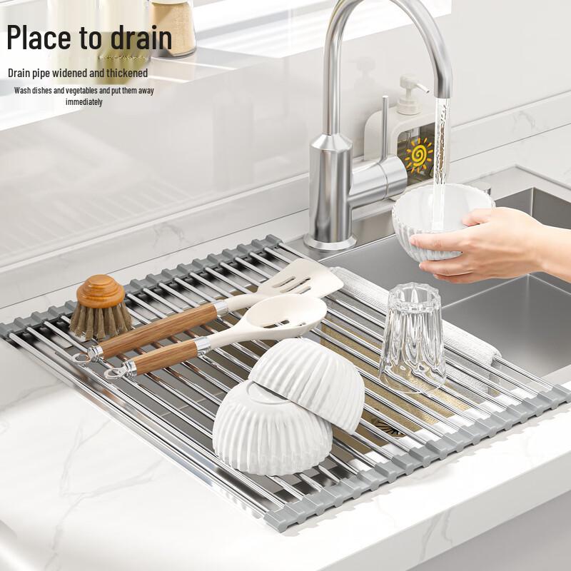 Zusammenklappbares Aufrollbares Abtropfgestell für die Küche