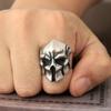 Popular Ghost Head Fashion Ring Exaggerated Domineering Hip Hop Skull Ring Atmosphere Creative Mask Jewelry