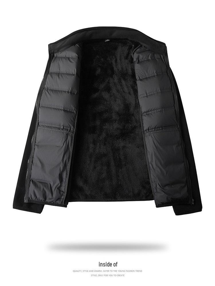 Fetter Bruder Winter Herren Übergröße Daunenjacke, 400+ Jin, Leicht, Stehkragen, Extragroß