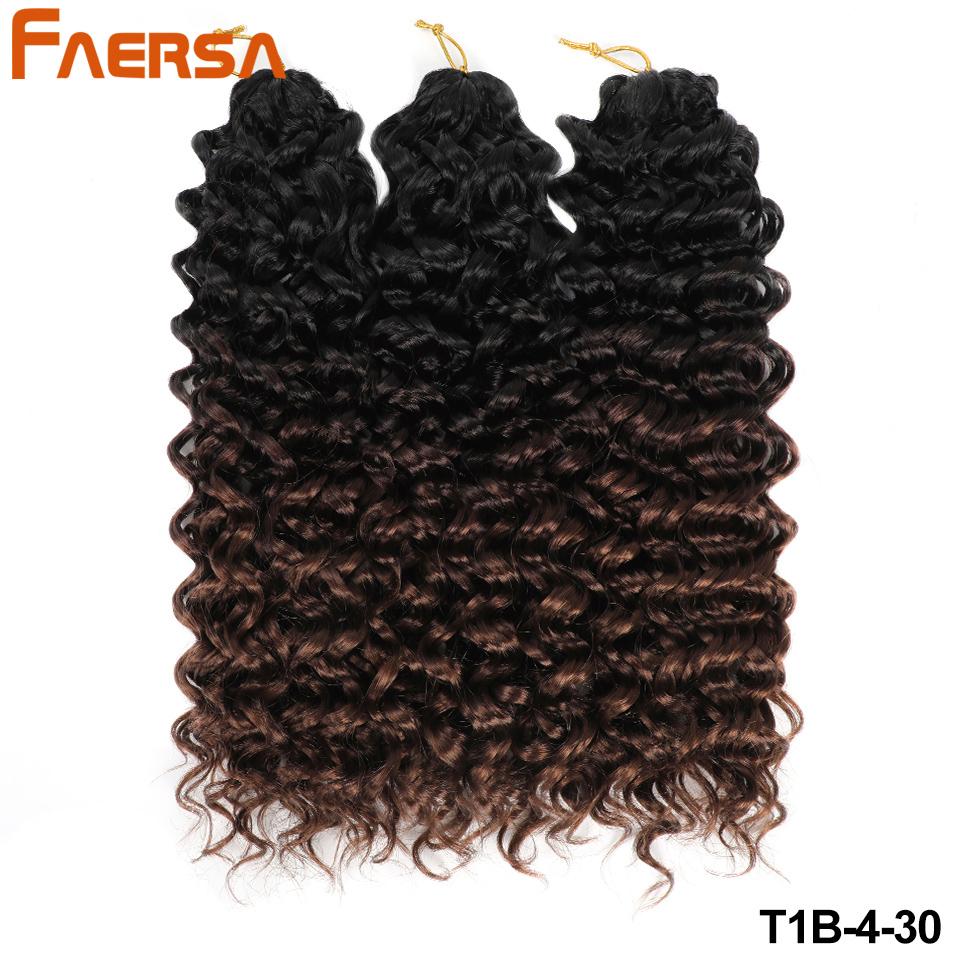 GOGO Curl Ocean Wave Braiding Hair Extensions Crochet Braids Synthetic Afro Curl Hawaii Curly Ombre Black Pink Water Wave Braid For Women